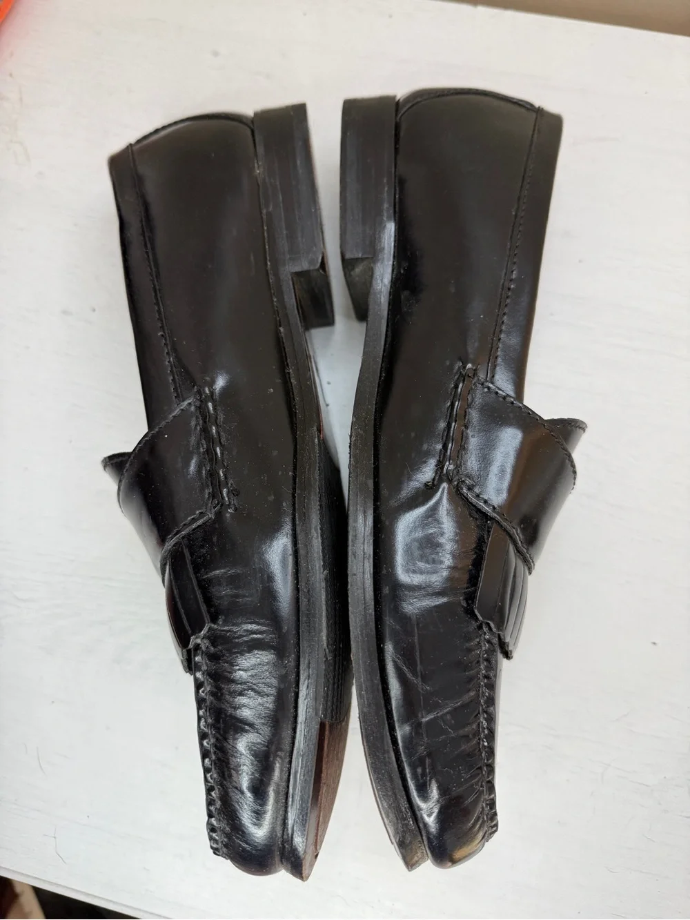 Cole Haan Black Leather Loafer with Fringe and Buckle Men's 11.5D